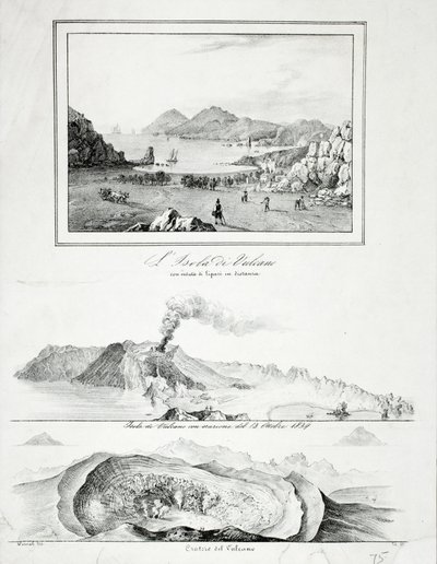 The Island of Vulcano with a View of Lipari in the Distance by Wenzel